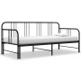 Estructura de sofá cama extraíble metal negro 90x200 cm de vidaXL, Camas y somieres - Ref: Foro24-324752, Precio: 161,00 €, D...