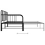 Estructura de sofá cama extraíble metal negro 90x200 cm de vidaXL, Camas y somieres - Ref: Foro24-324752, Precio: 161,00 €, D...