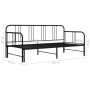 Estructura de sofá cama extraíble metal negro 90x200 cm de vidaXL, Camas y somieres - Ref: Foro24-324752, Precio: 161,00 €, D...