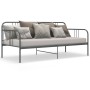 Estructura de sofá cama de metal gris 90x200 cm de vidaXL, Camas y somieres - Ref: Foro24-324751, Precio: 116,22 €, Descuento: %