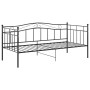 Estructura de sofá cama de metal negro 90x200 cm de vidaXL, Camas y somieres - Ref: Foro24-324779, Precio: 146,19 €, Descuent...