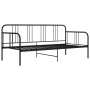 Estructura de sofá cama de metal negro 90x200 cm de vidaXL, Camas y somieres - Ref: Foro24-324749, Precio: 123,69 €, Descuent...