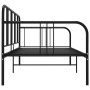 Estructura de sofá cama de metal negro 90x200 cm de vidaXL, Camas y somieres - Ref: Foro24-324749, Precio: 123,69 €, Descuent...