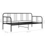 Estructura de sofá cama de metal negro 90x200 cm de vidaXL, Camas y somieres - Ref: Foro24-324749, Precio: 123,69 €, Descuent...