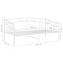 Estructura de sofá cama de metal blanco 90x200 cm de vidaXL, Camas y somieres - Ref: Foro24-324762, Precio: 140,59 €, Descuen...