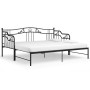 Estructura de sofá cama extraíble de metal negro 90x200 cm de vidaXL, Camas y somieres - Ref: Foro24-324764, Precio: 184,80 €...