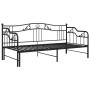 Estructura de sofá cama extraíble de metal negro 90x200 cm de vidaXL, Camas y somieres - Ref: Foro24-324764, Precio: 184,80 €...