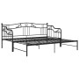 Estructura de sofá cama extraíble de metal negro 90x200 cm de vidaXL, Camas y somieres - Ref: Foro24-324764, Precio: 184,80 €...