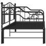 Estructura de sofá cama extraíble de metal negro 90x200 cm de vidaXL, Camas y somieres - Ref: Foro24-324764, Precio: 184,80 €...