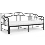 Estructura de sofá cama extraíble de metal negro 90x200 cm de vidaXL, Camas y somieres - Ref: Foro24-324764, Precio: 184,80 €...