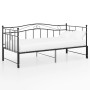 Estructura de sofá cama extraíble de metal negro 90x200 cm de vidaXL, Camas y somieres - Ref: Foro24-324782, Precio: 185,98 €...