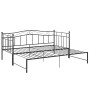 Estructura de sofá cama extraíble de metal negro 90x200 cm de vidaXL, Camas y somieres - Ref: Foro24-324782, Precio: 185,98 €...