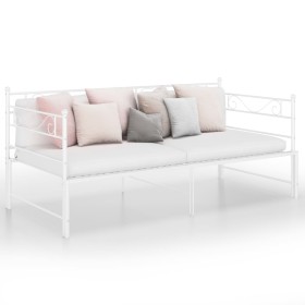 Estructura de sofá cama extraíble metal blanco 90x200 cm de vidaXL, Camas y somieres - Ref: Foro24-324771, Precio: 166,99 €, ...