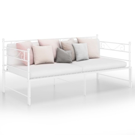 Estructura de sofá cama extraíble metal blanco 90x200 cm de vidaXL, Camas y somieres - Ref: Foro24-324771, Precio: 153,36 €, ...