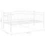 Estructura de sofá cama metal blanco 90x200 cm de vidaXL, Camas y somieres - Ref: Foro24-324780, Precio: 144,70 €, Descuento: %