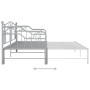 Estructura de sofá cama extraíble de metal gris 90x200 cm de vidaXL, Camas y somieres - Ref: Foro24-324766, Precio: 170,03 €,...