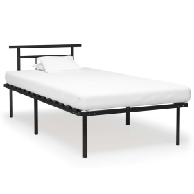 Estructura de cama de metal negro 100x200 cm de vidaXL, Camas y somieres - Ref: Foro24-324823, Precio: 105,99 €, Descuento: %