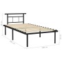 Estructura de cama de metal negro 100x200 cm de vidaXL, Camas y somieres - Ref: Foro24-324823, Precio: 105,71 €, Descuento: %