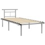 Estructura de cama de metal gris 90x200 cm de vidaXL, Camas y somieres - Ref: Foro24-324822, Precio: 102,22 €, Descuento: %