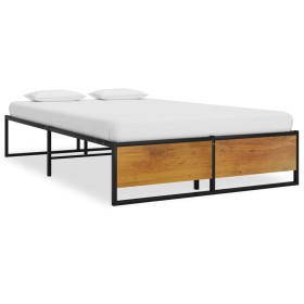 Estructura de cama de metal negra 120x200 cm de vidaXL, Camas y somieres - Ref: Foro24-324815, Precio: 107,82 €, Descuento: %