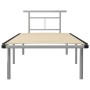 Estructura de cama de metal gris 90x200 cm de vidaXL, Camas y somieres - Ref: Foro24-324822, Precio: 102,22 €, Descuento: %