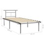 Estructura de cama de metal gris 90x200 cm de vidaXL, Camas y somieres - Ref: Foro24-324822, Precio: 102,22 €, Descuento: %