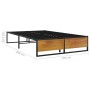 Estructura de cama de metal negra 120x200 cm de vidaXL, Camas y somieres - Ref: Foro24-324815, Precio: 107,70 €, Descuento: %