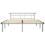 Estructura de cama de metal gris 180x200 cm de vidaXL, Camas y somieres - Ref: Foro24-324837, Precio: 120,50 €, Descuento: %