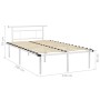 Bettgestell aus weißem Metall, 120 x 200 cm von vidaXL, Betten und Lattenroste - Ref: Foro24-324827, Preis: 83,42 €, Rabatt: %