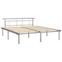 Estructura de cama de metal gris 200x200 cm de vidaXL, Camas y somieres - Ref: Foro24-324840, Precio: 127,58 €, Descuento: %