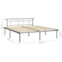 Estructura de cama de metal gris 200x200 cm de vidaXL, Camas y somieres - Ref: Foro24-324840, Precio: 127,58 €, Descuento: %