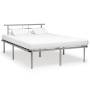 Estructura de cama de metal gris 140x200 cm de vidaXL, Camas y somieres - Ref: Foro24-324831, Precio: 88,10 €, Descuento: %