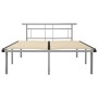 Estructura de cama de metal gris 140x200 cm de vidaXL, Camas y somieres - Ref: Foro24-324831, Precio: 88,10 €, Descuento: %