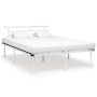 White metal bed frame 140x200 cm by vidaXL, Beds and slatted bases - Ref: Foro24-324830, Price: 83,70 €, Discount: %