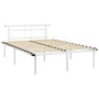 White metal bed frame 140x200 cm by vidaXL, Beds and slatted bases - Ref: Foro24-324830, Price: 88,99 €, Discount: %