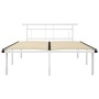 White metal bed frame 140x200 cm by vidaXL, Beds and slatted bases - Ref: Foro24-324830, Price: 88,99 €, Discount: %