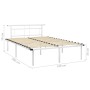 White metal bed frame 140x200 cm by vidaXL, Beds and slatted bases - Ref: Foro24-324830, Price: 88,99 €, Discount: %