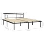 Black metal bed frame 180x200 cm by vidaXL, Beds and slatted bases - Ref: Foro24-324835, Price: 119,16 €, Discount: %