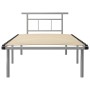 Estructura de cama de metal gris 100x200 cm de vidaXL, Camas y somieres - Ref: Foro24-324825, Precio: 100,05 €, Descuento: %