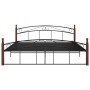 Estructura de cama metal y madera maciza de roble 180x200 cm de vidaXL, Camas y somieres - Ref: Foro24-324923, Precio: 172,21...