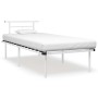 Estructura de cama de metal blanco 90x200 cm de vidaXL, Camas y somieres - Ref: Foro24-324821, Precio: 67,35 €, Descuento: %