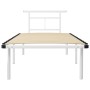 Estructura de cama de metal blanco 90x200 cm de vidaXL, Camas y somieres - Ref: Foro24-324821, Precio: 67,35 €, Descuento: %