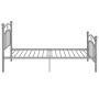 Estructura de cama de metal gris 90x200 cm de vidaXL, Camas y somieres - Ref: Foro24-324969, Precio: 119,26 €, Descuento: %