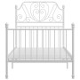 White metal bed frame 100x200 cm by vidaXL, Beds and slatted bases - Ref: Foro24-324845, Price: 129,99 €, Discount: %