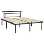 Estructura de cama de metal negra 140x200 cm de vidaXL, Camas y somieres - Ref: Foro24-324829, Precio: 103,59 €, Descuento: %