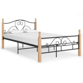 Black metal bed frame 120x200 cm by vidaXL, Beds and slatted bases - Ref: Foro24-324941, Price: 112,25 €, Discount: %