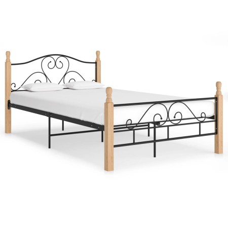 Black metal bed frame 120x200 cm by vidaXL, Beds and slatted bases - Ref: Foro24-324941, Price: 112,99 €, Discount: %