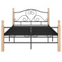 Black metal bed frame 120x200 cm by vidaXL, Beds and slatted bases - Ref: Foro24-324941, Price: 112,99 €, Discount: %