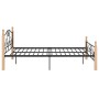 Black metal bed frame 120x200 cm by vidaXL, Beds and slatted bases - Ref: Foro24-324941, Price: 112,99 €, Discount: %