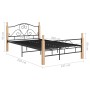 Estructura de cama de metal negro 120x200 cm de vidaXL, Camas y somieres - Ref: Foro24-324941, Precio: 112,25 €, Descuento: %